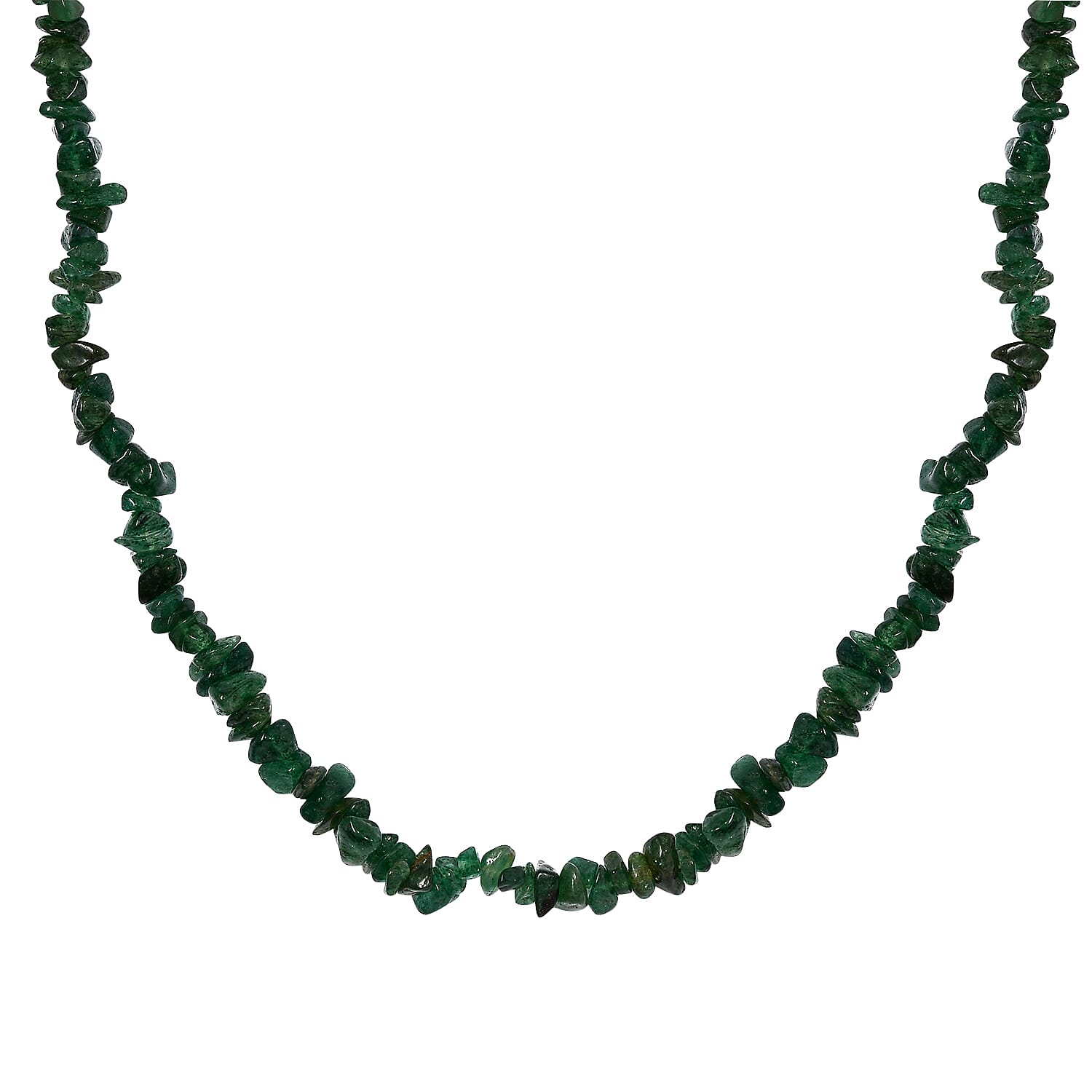 Green Aventurine Stone Necklace (Size 36), 237.23 Ct.