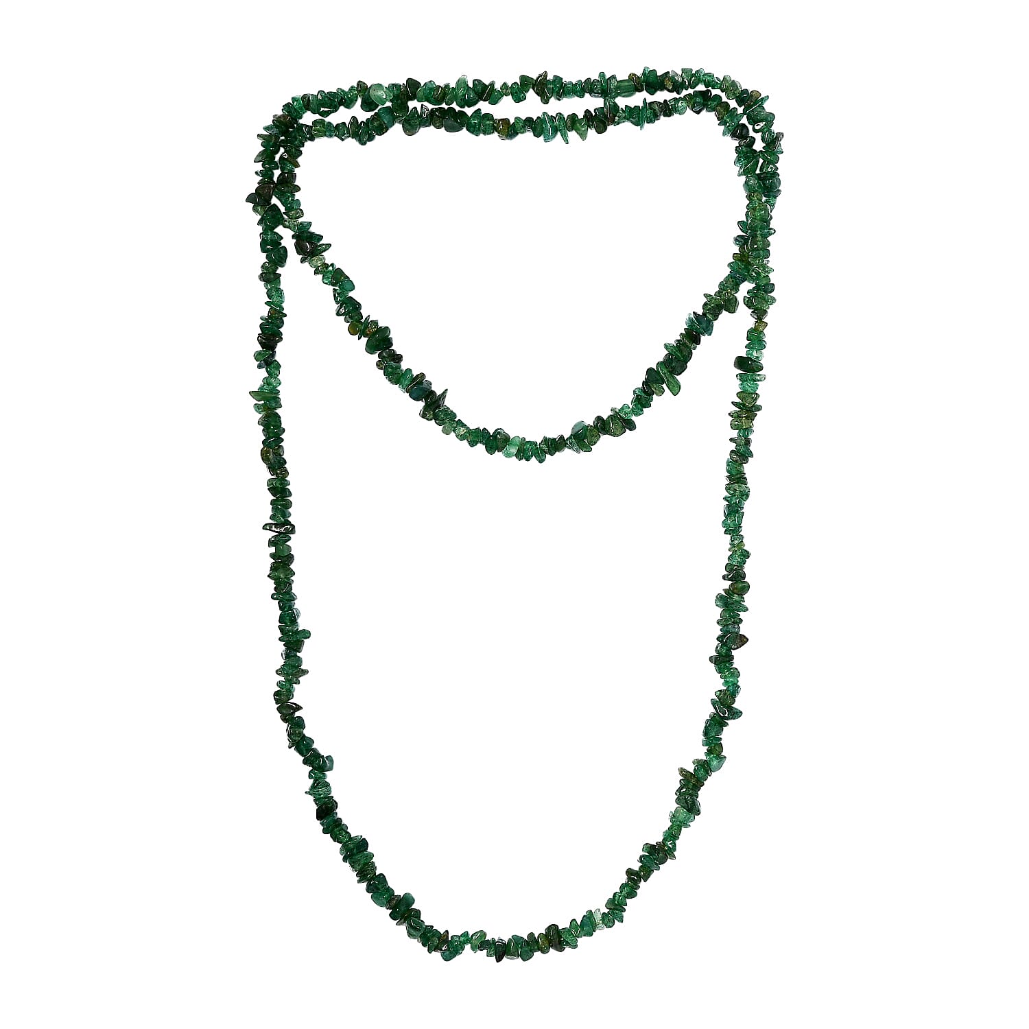 Green Aventurine Stone Necklace (Size 36), 237.23 Ct.