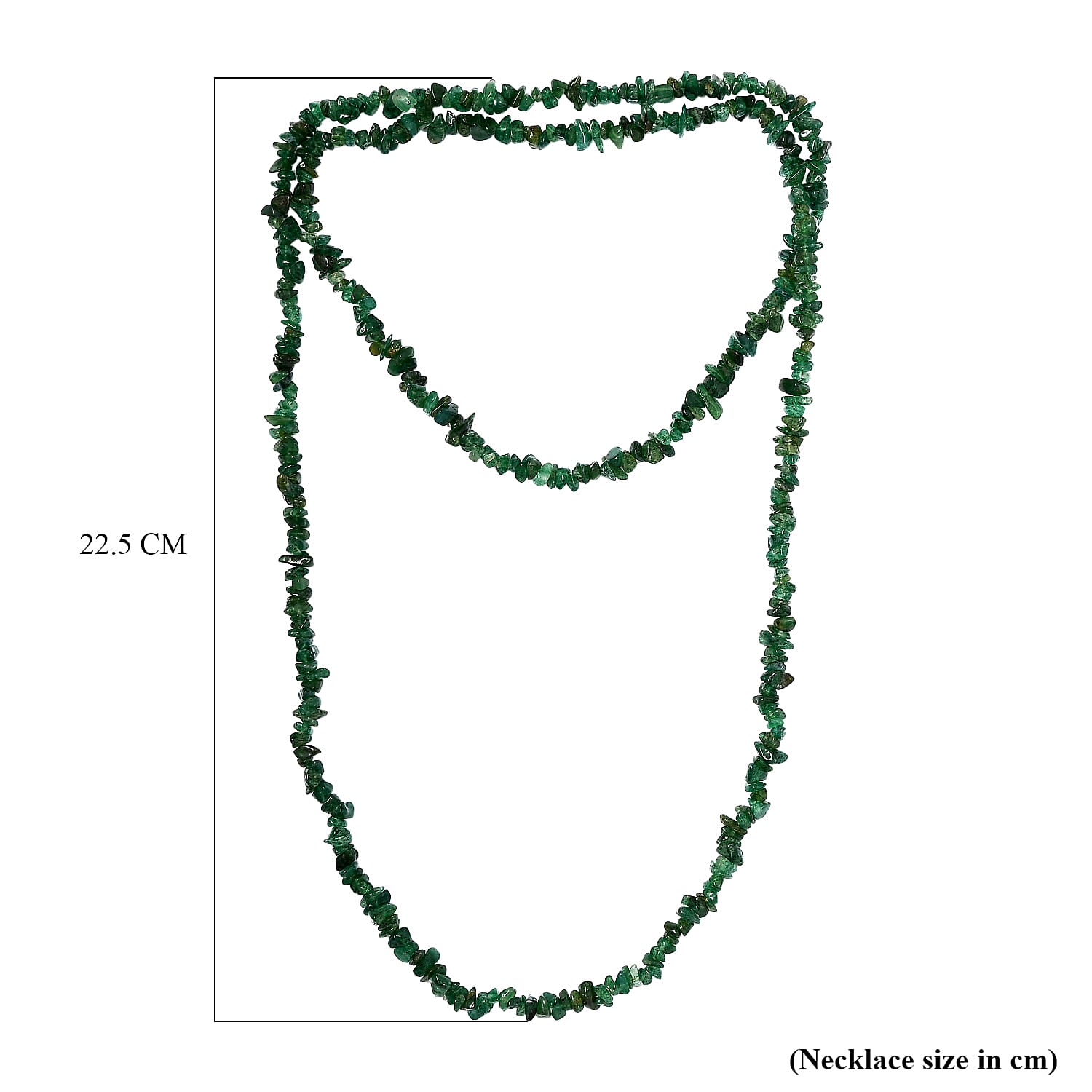 Green Aventurine Stone Necklace (Size 36), 237.23 Ct.