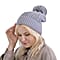 Cuff Beanie with Faux Pearl - Pink