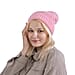 Cuff Beanie with Faux Pearl - Pink