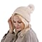 Cuff Beanie with Faux Pearl - Pink