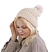 Cuff Beanie with Faux Pearl - Pink