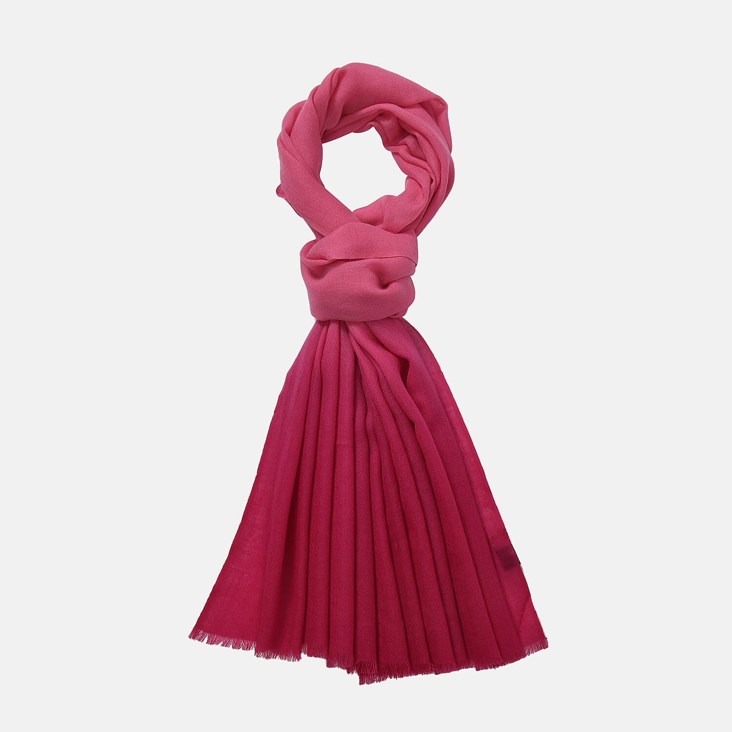 La Marey Merino Wool Printed Scarf - Pink