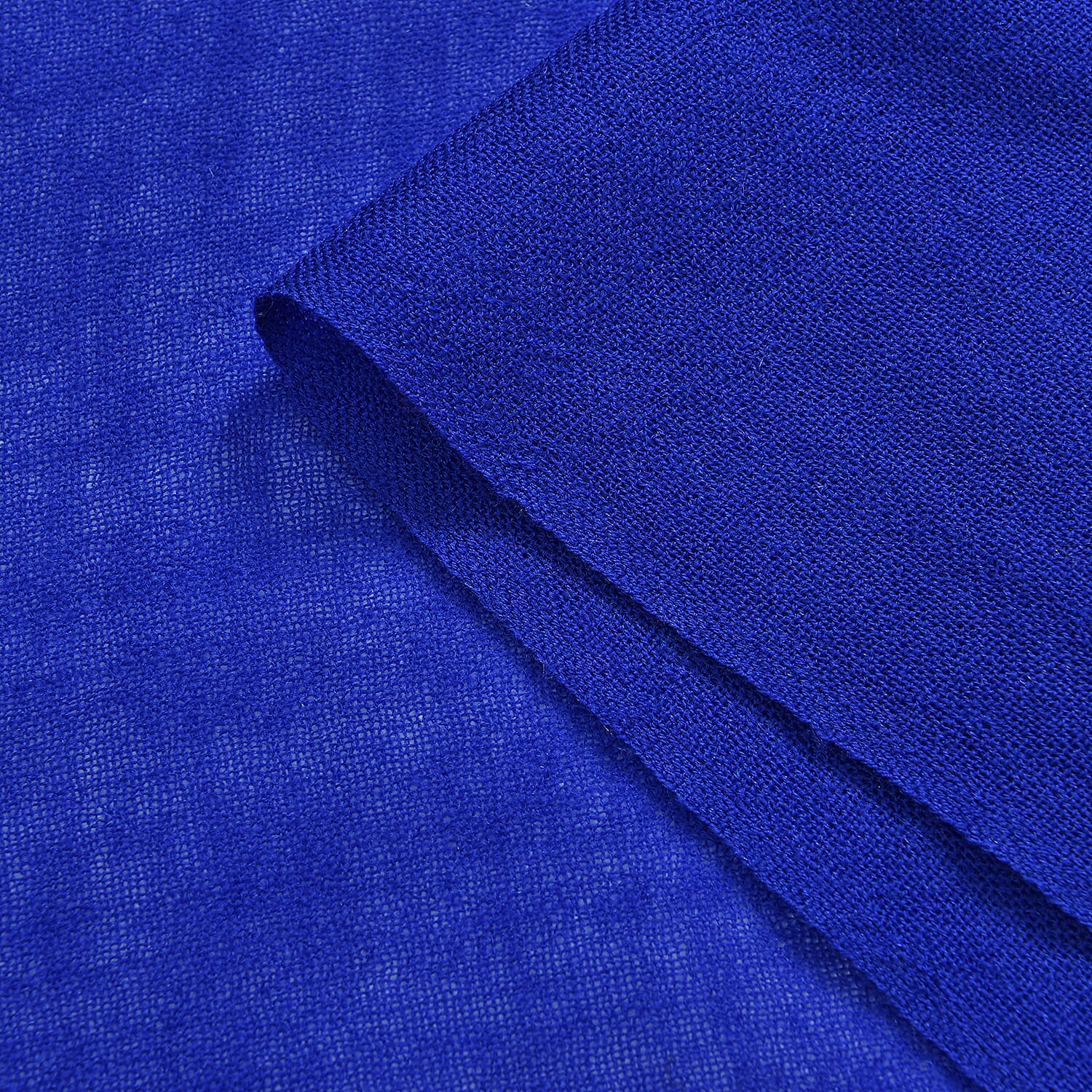 La Marey Merino Wool Printed Scarf - Blue