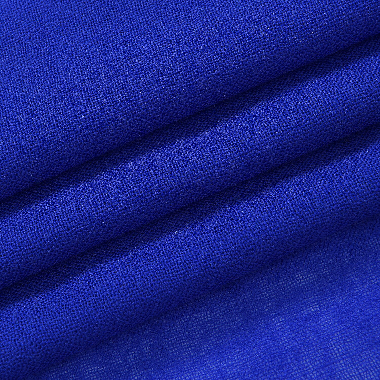 La Marey Merino Wool Printed Scarf - Blue