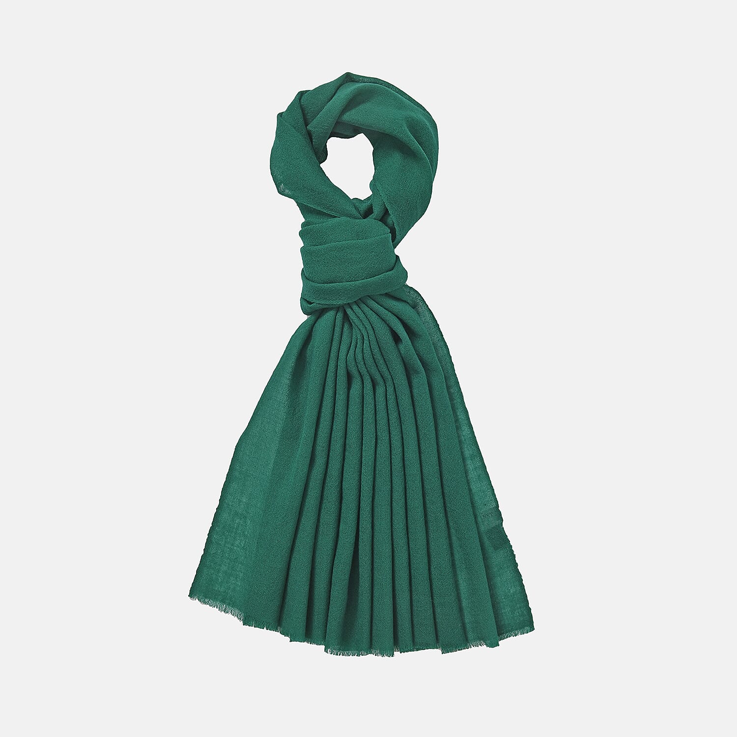 La Marey Merino Wool Printed Scarf - Green