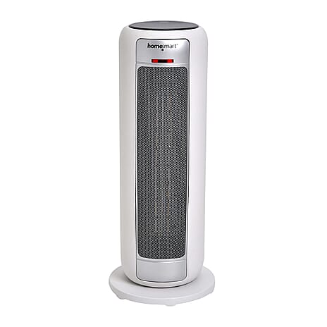 PTC- Digital Ceramic Tower Heater (2000W) - Oscillating, 9h Timer & Remote Control - White