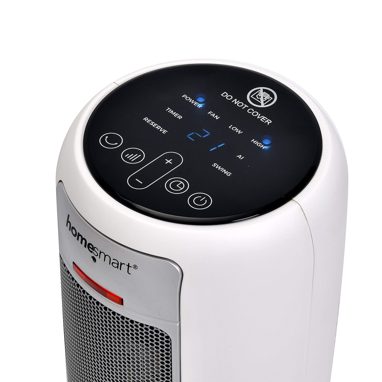 PTC-1820D Digital Ceramic Tower Heater (2000W) - Oscillating, 9h Timer & Remote Control - White