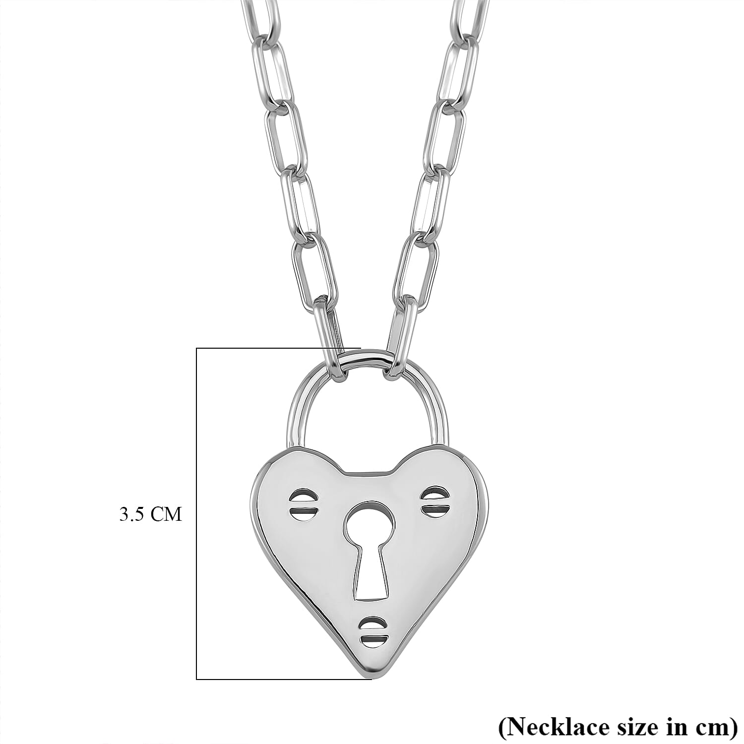 Padlock Necklace With Heart Charm (Size - 24+2)