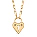 Designer Inspiration - Padlock Necklace With Heart Charm (Size - 24-2)
