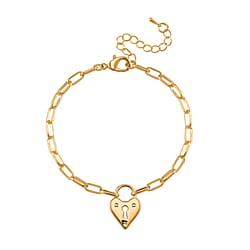 Padlock Bracelet With Heart Charm (Size - 8+2)