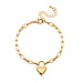Designer Inspiration - Padlock Bracelet With Heart Charm (Size - 8-2)