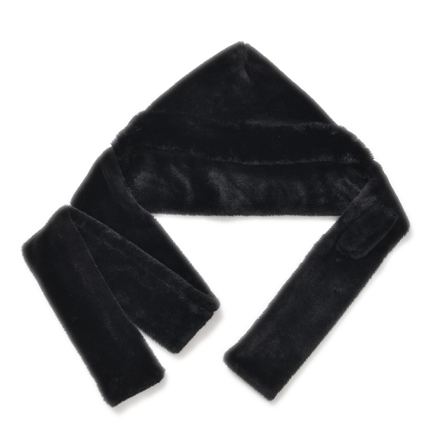 Super Soft Plush Hat and Scarf Set - Black