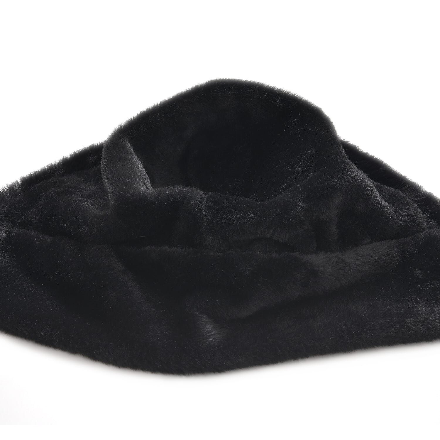 Super Soft Plush Hat and Scarf Set - Black