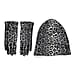 Leopard Print Benie Hat and Gloves Set