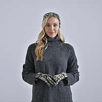 SnakeSkin Pattern Winter Gloves and Beanie Set