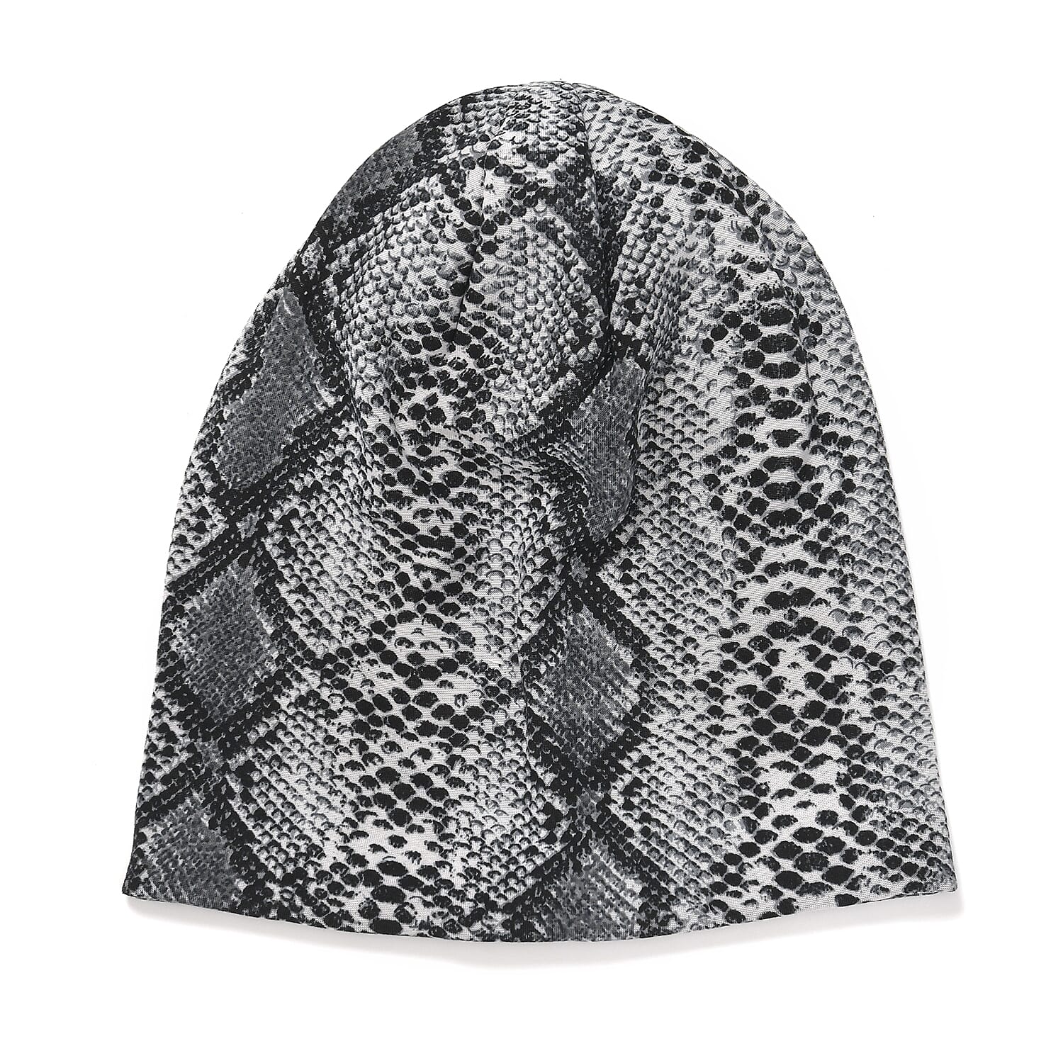 Leopard Print Benie Hat and Gloves Set- Grey