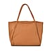 Genuine Leather Tote Bag with Piping Detailing