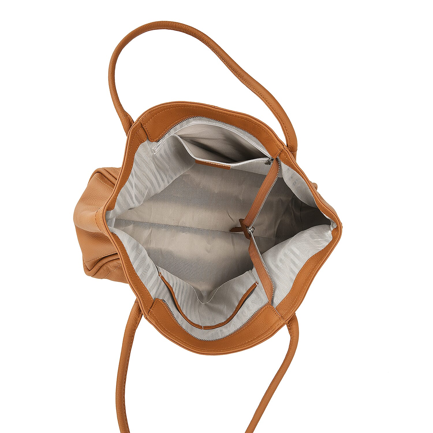 Designer Inspired- 100% Genuine Leather Oversized Tote Bag (Size 46x19x30 cm) - Tan Designer Inspired- 100% Genuine Leather Oversized Tote Bag (Size 46x19x30 cm) - Tan