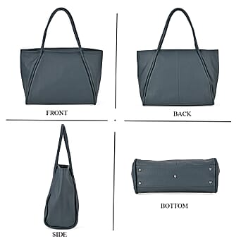 https://tjcuk.sirv.com/Products/78/5/7850672/Genuine-Leather-Patterned-Tote-Bag-Size-46x19x30-cm-Teal-Black_7850672_3.jpg?w=342&h=342