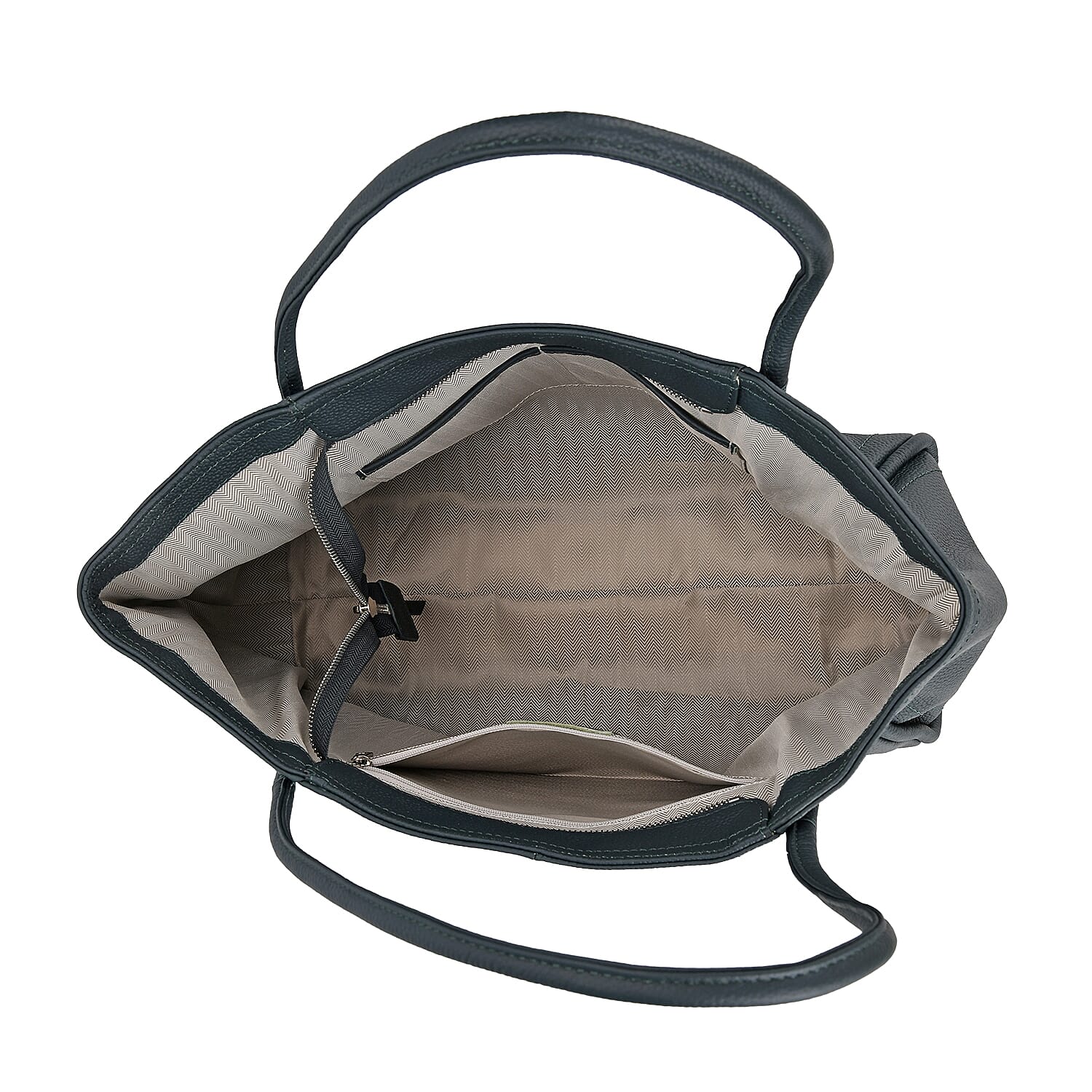 Designer Inspired- 100% Genuine Leather Oversized Tote Bag (Size 46x19x30 cm) - Teal