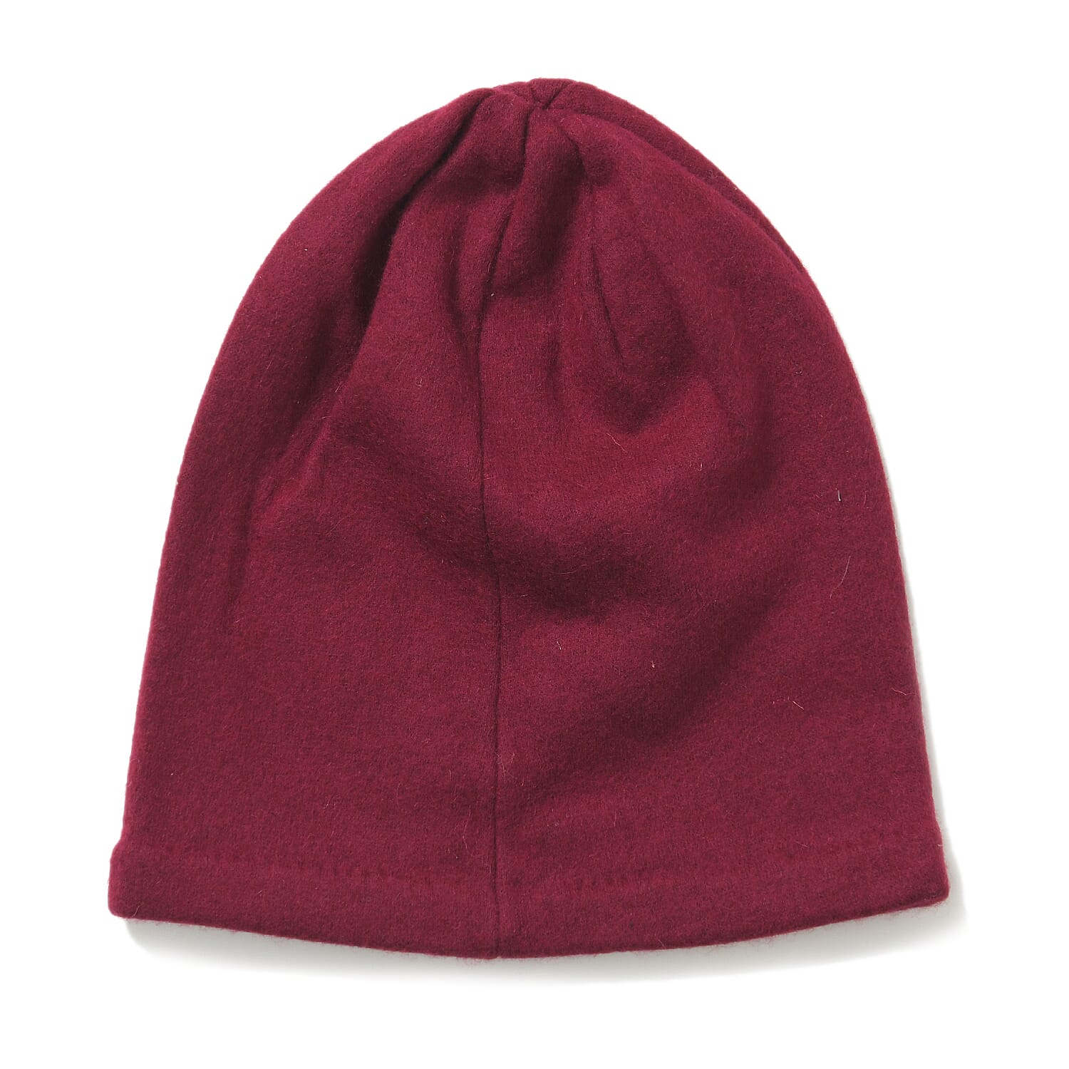 Crystal Pattern Set of Two Hat and Gloves (One Size) - Wine Red