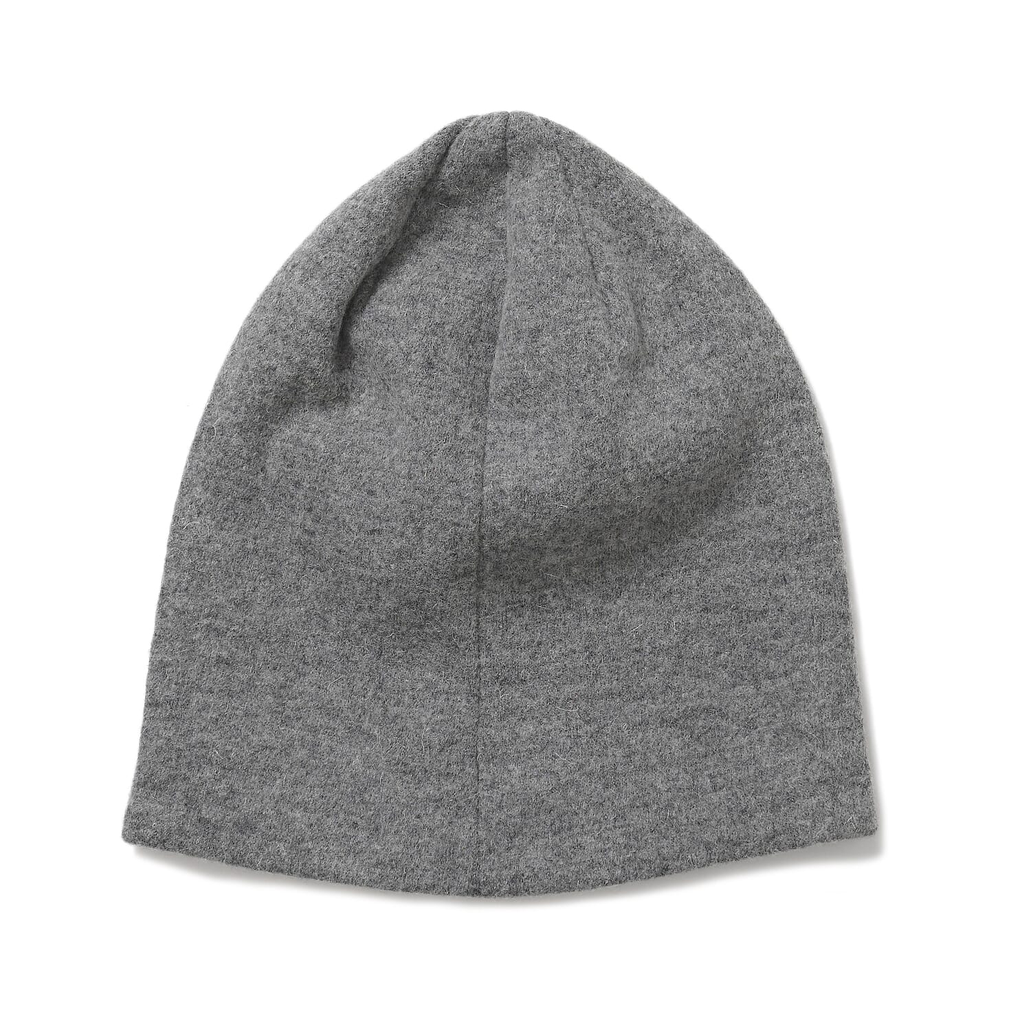 2 Piece Cashmere Set- Crystal Pattern Hat and Gloves - Grey