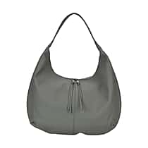 Genuine Leather Patterned Tote Bag - Green