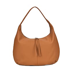 Genuine Leather Patterned Tote Bag - Green