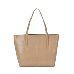 Genuine Leather Tote Bag with Multiple Compartments
