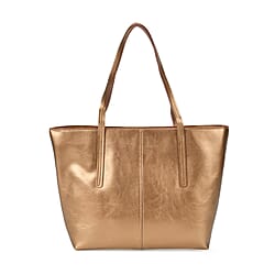 Genuine Leather Tote Bag with Multiple Compartments