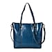Stylish Genuine Leather Everyday Tote Bag with Adjustable Strap - Black