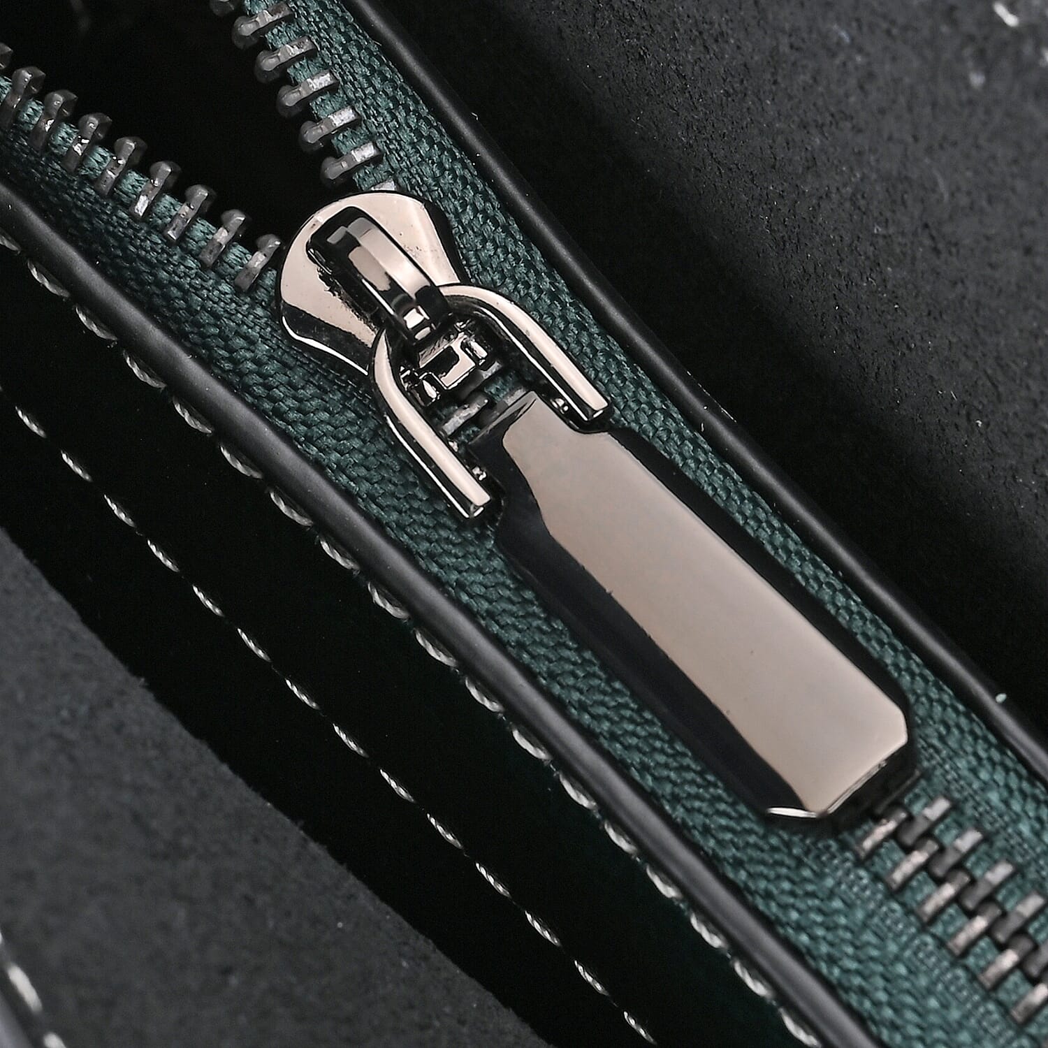 Designer Closeout Deal- Genuine Leather Handbag With Adjustable Leather Long Strap (Size 31x11x29 cm) - Green