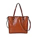 Stylish Genuine Leather Everyday Tote Bag with Adjustable Strap - Black