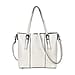 Stylish Genuine Leather Everyday Tote Bag with Adjustable Strap - Black