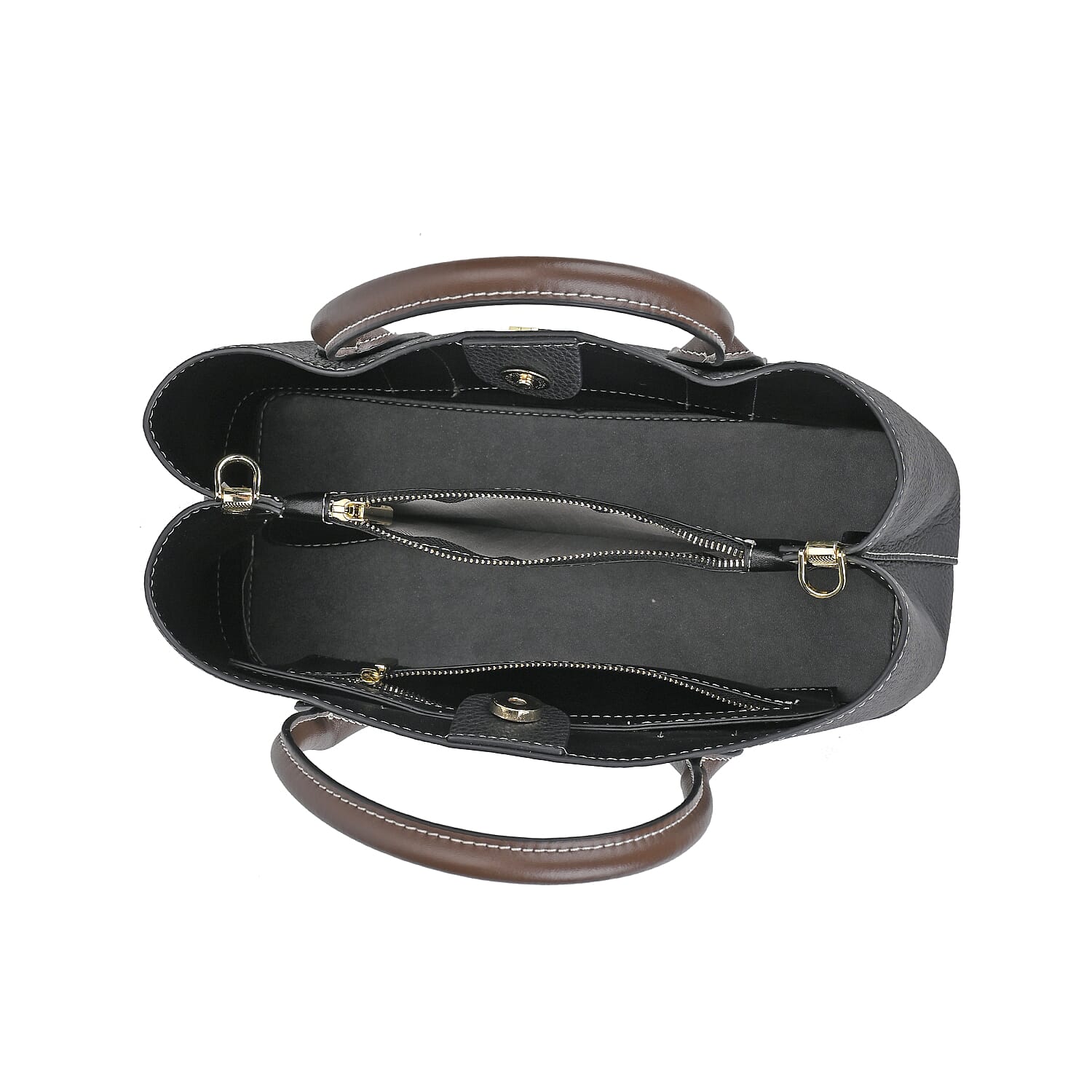 Designer Inspiration - 100% Genuine Leather Crossbody Bag with Long Shoulder Strap - Black Designer Inspiration - 100% Genuine Leather Crossbody Bag with Long Shoulder Strap - Black
