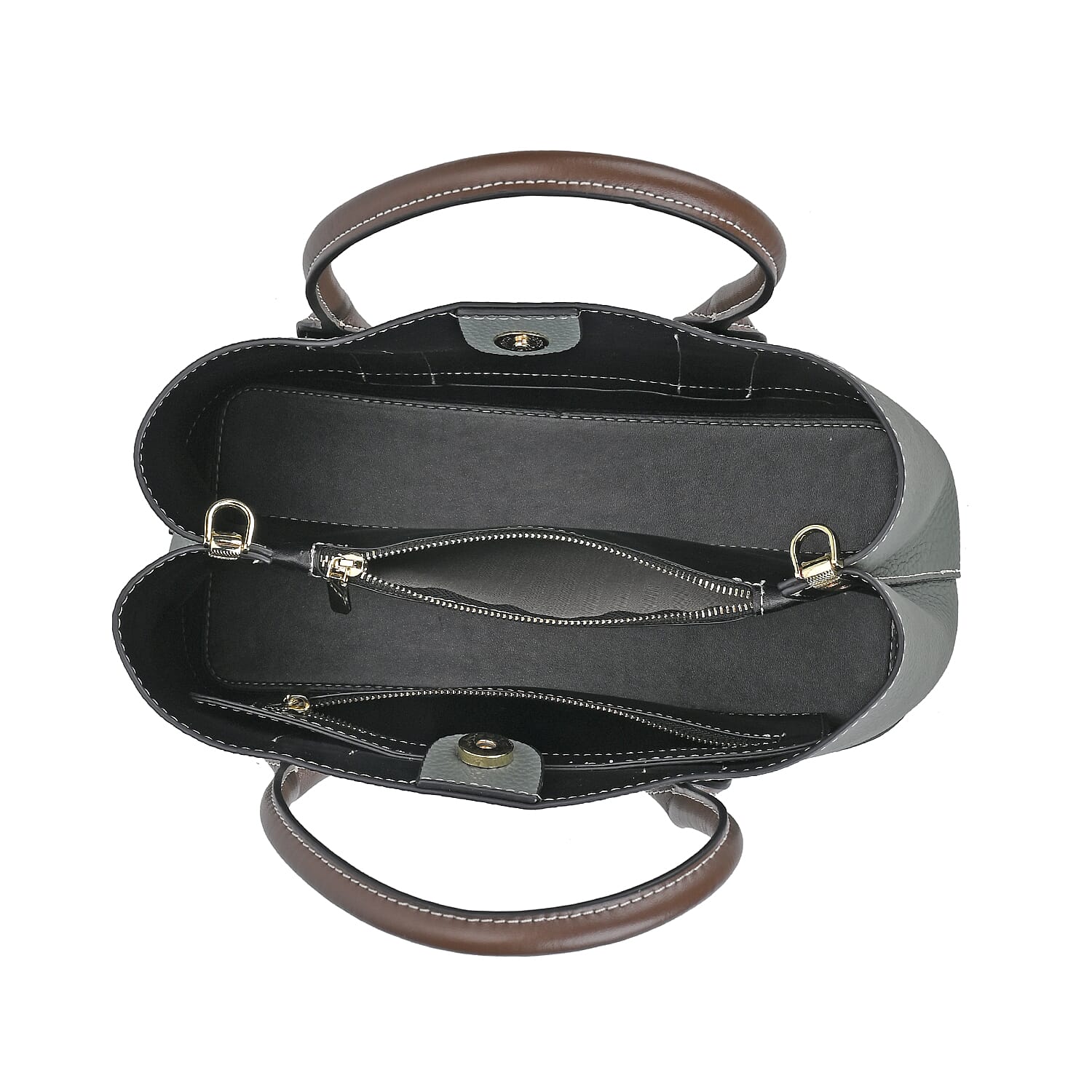 Designer Inspiration - 100% Genuine Leather Crossbody Bag with Long Shoulder Strap - Blue