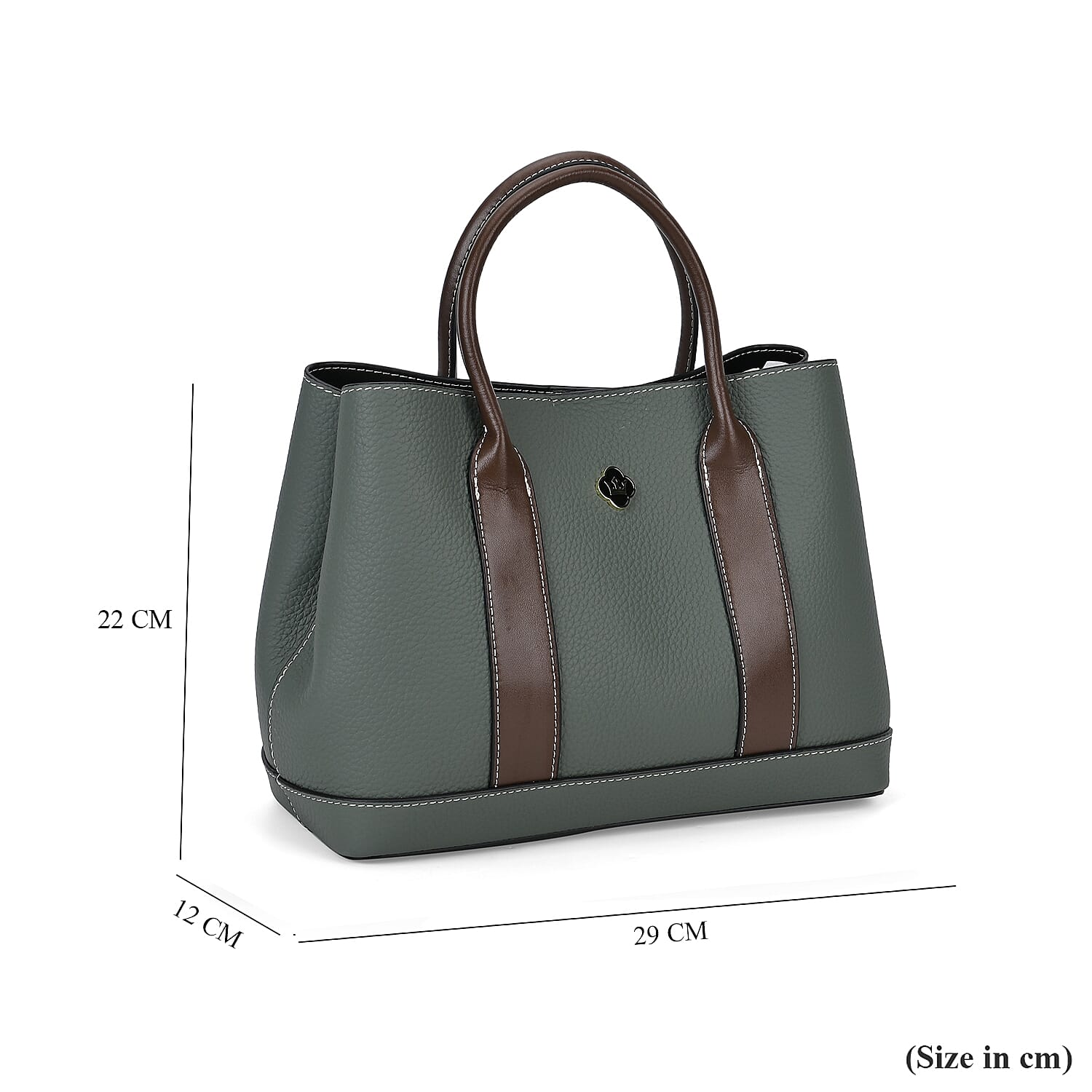 Designer Inspiration - 100% Genuine Leather Crossbody Bag with Long Shoulder Strap - Blue