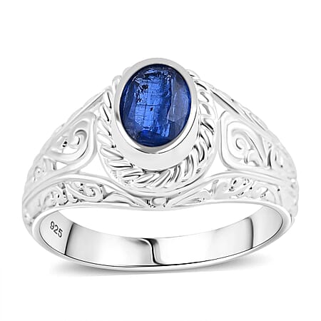 The Royal Bali Collection - Kyanite Solitaire Ring in Sterling Silver