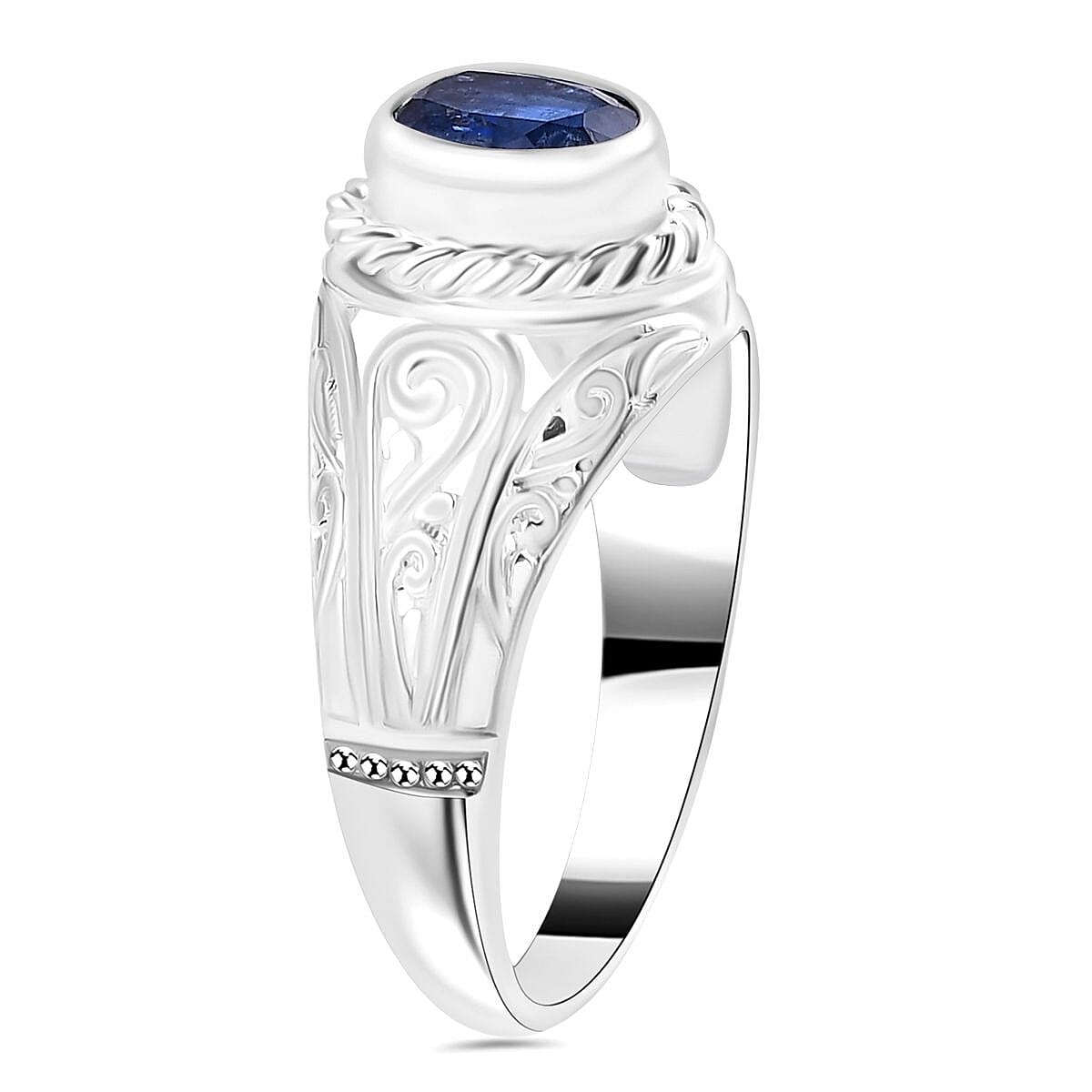 The Royal Bali Collection - Kyanite Solitaire Ring in Sterling Silver 1.50 Ct.