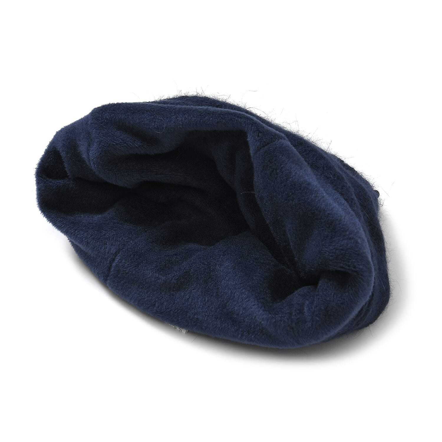 Timeless Pearl-Adorned super Cozy Fashion Beret - Navy