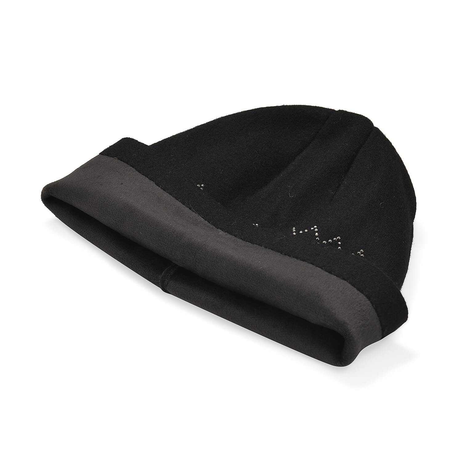 Closeout Deal - 2 Piece Set - Cashmere Diamond Pattern Hat & Gloves - Black Closeout Deal - 2 Piece Set - Cashmere Diamond Pattern Hat & Gloves - Black