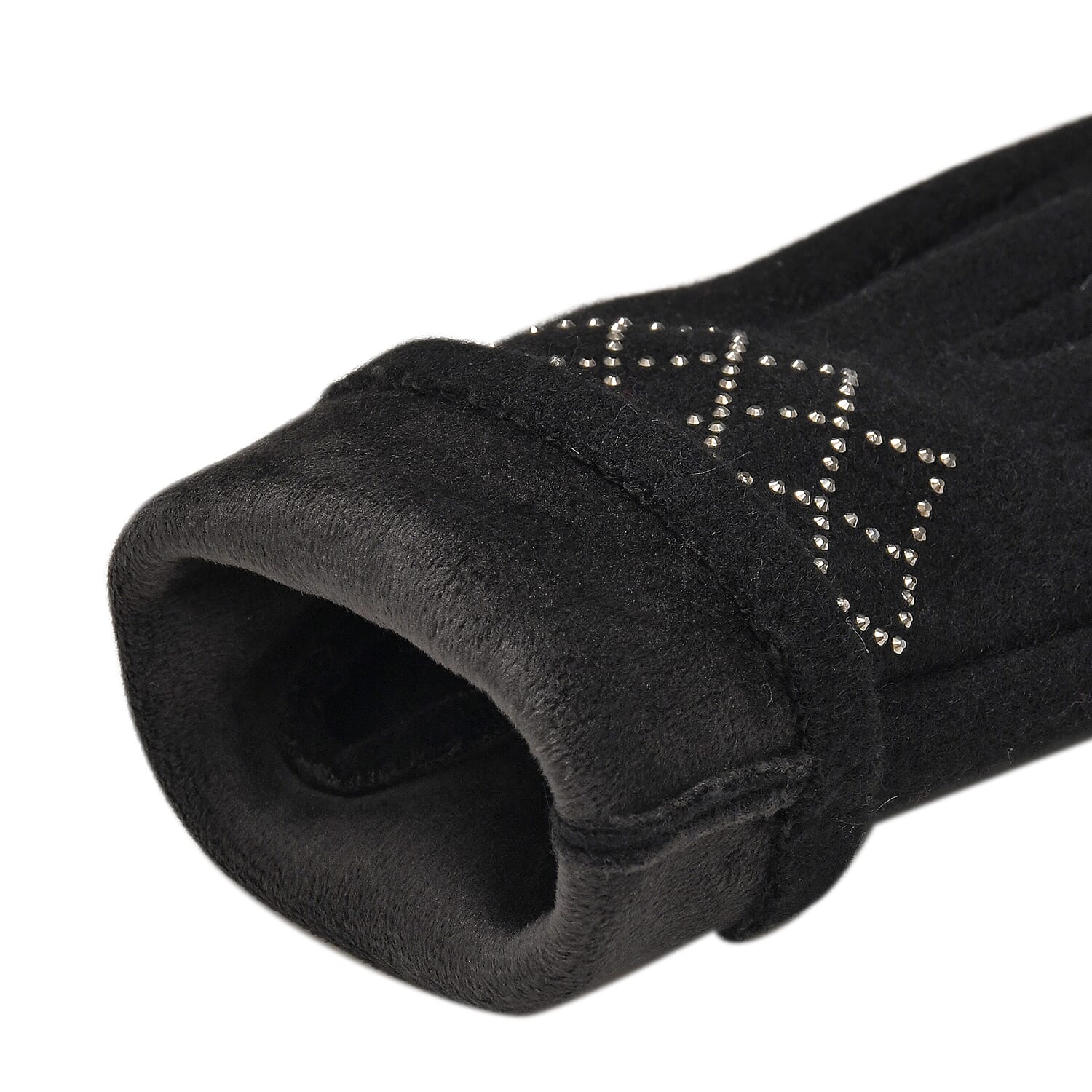Closeout Deal - 2 Piece Set - Cashmere Diamond Pattern Hat & Gloves - Black Closeout Deal - 2 Piece Set - Cashmere Diamond Pattern Hat & Gloves - Black