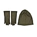 Closeout Deal - 2 Piece Set - Cashmere Diamond Pattern Hat & Gloves - Black