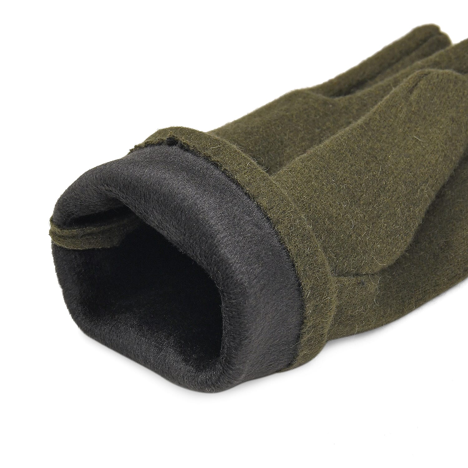 Closeout Deal - 2 Piece Set - Cashmere Diamond Pattern Hat and Gloves - Dark Green