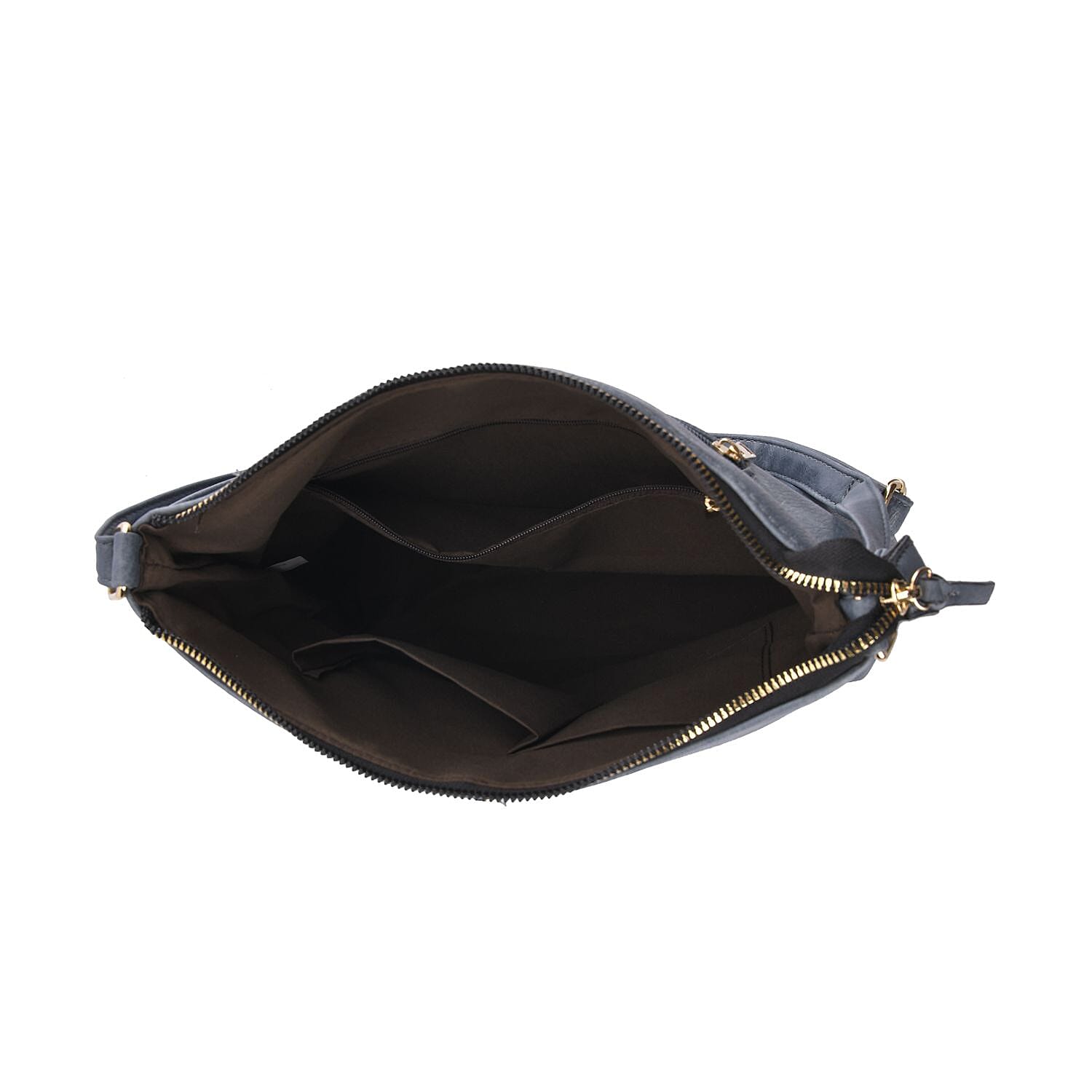 Leatherette Multi Compartment Crossbody Bag - Green