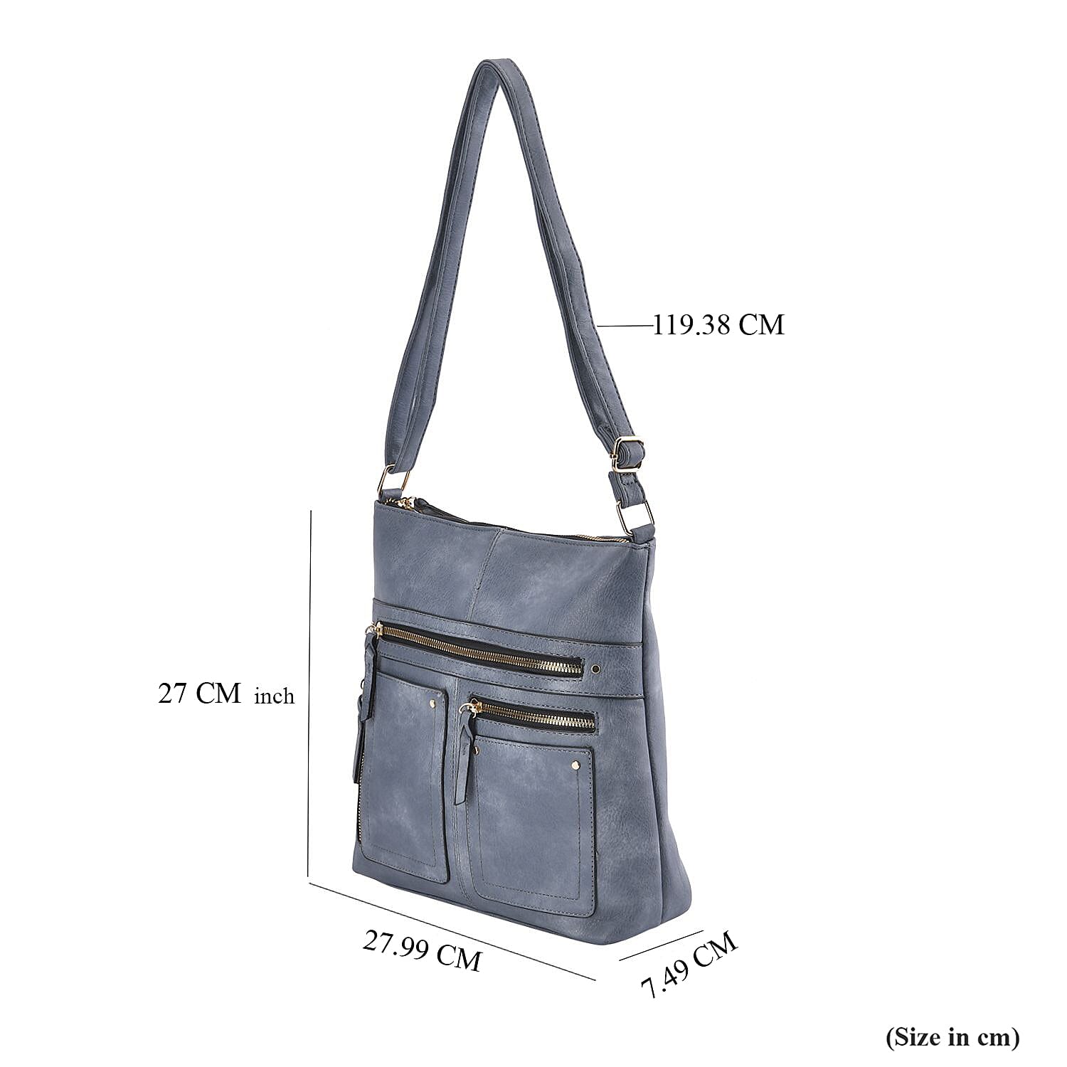 Leatherette Multi Compartment Crossbody Bag - Green