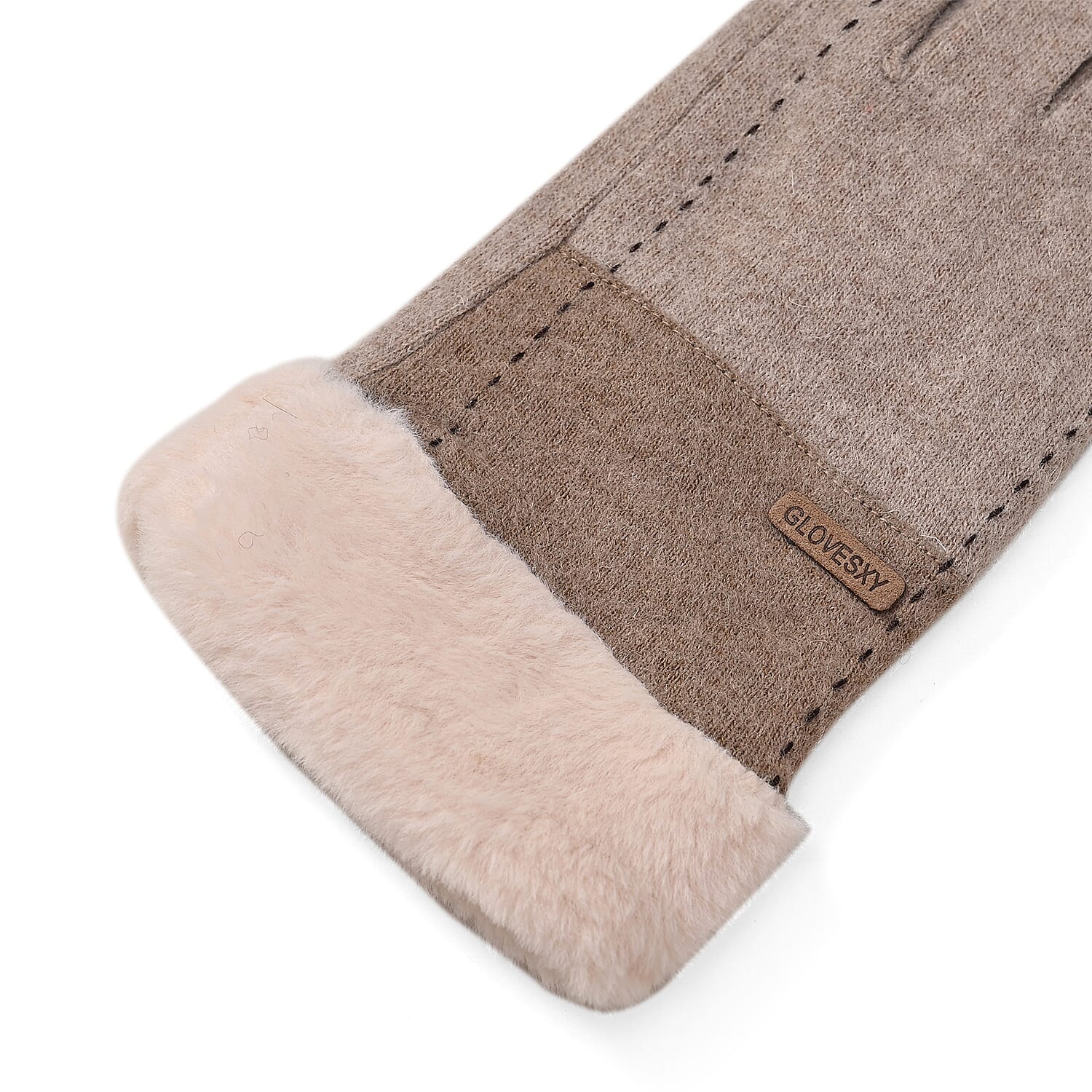 70% Cashmere Gloves- Khaki & Grey 70% Cashmere Gloves- Khaki & Grey