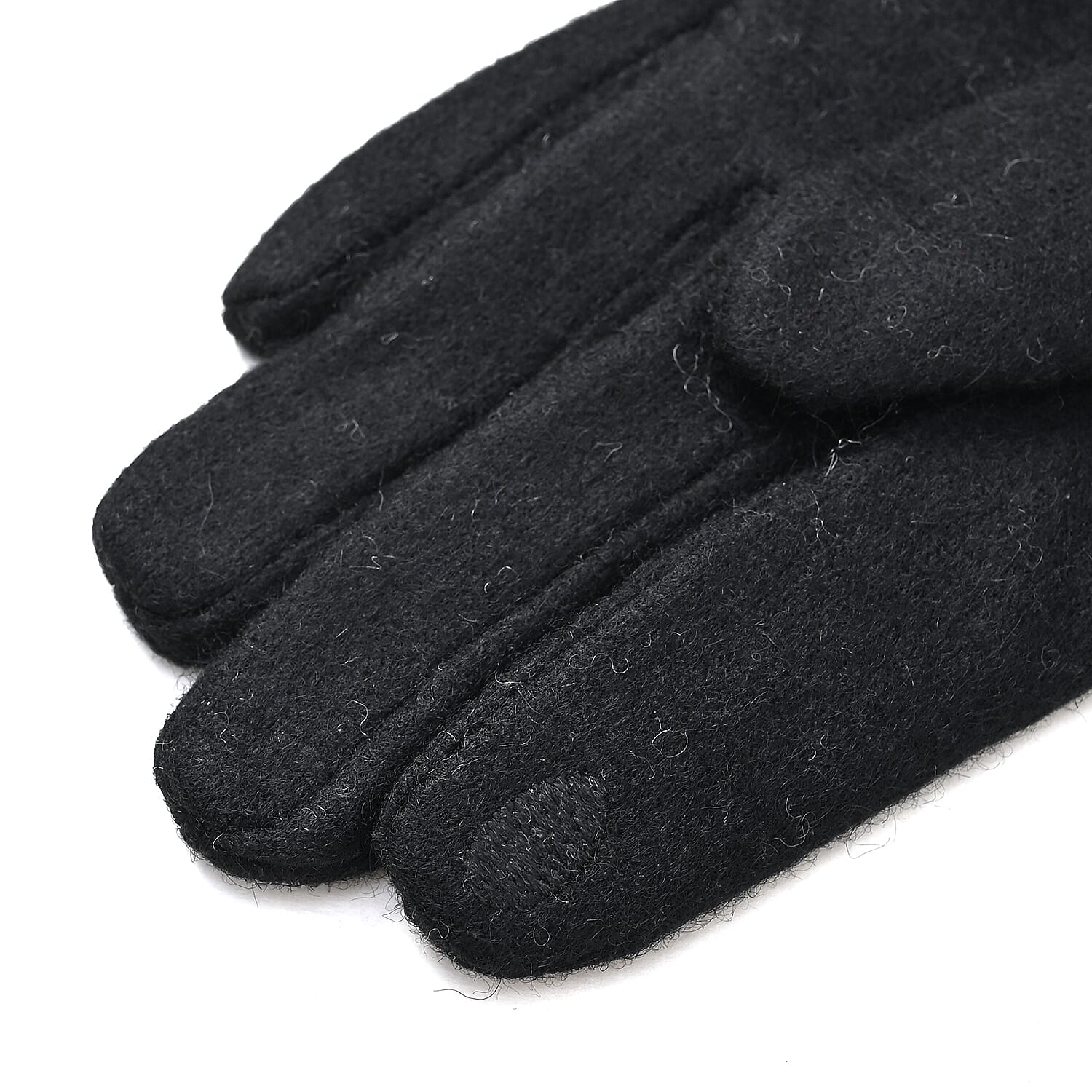 Luxury Cashmere Wool Gloves (One Size) - Black & Grey